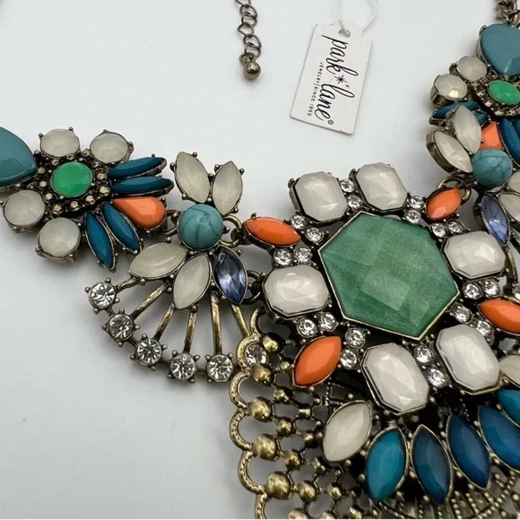 Park Lane Vintage Rhinestone Statement Bib Necklace NWT - Picture 2 of 4